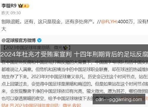 2024年杜兆才受贿案宣判 十四年刑期背后的足坛反腐